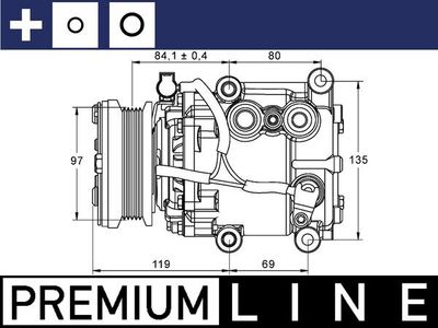 Compressor, air conditioning MAHLE ACP 106 000P