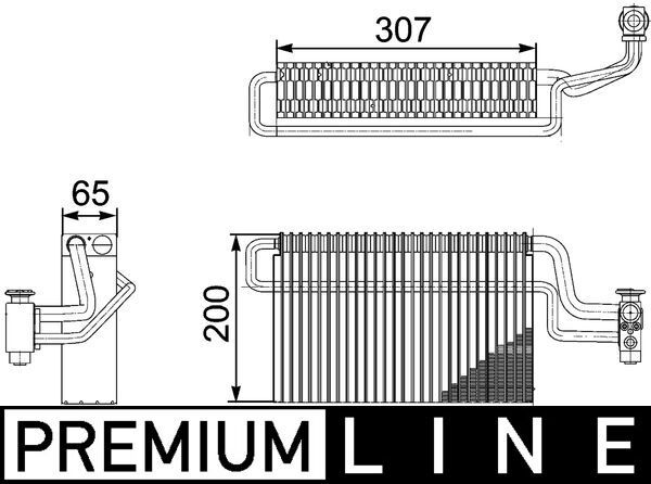 MAHLE AE 146 000P Evaporator, air conditioning