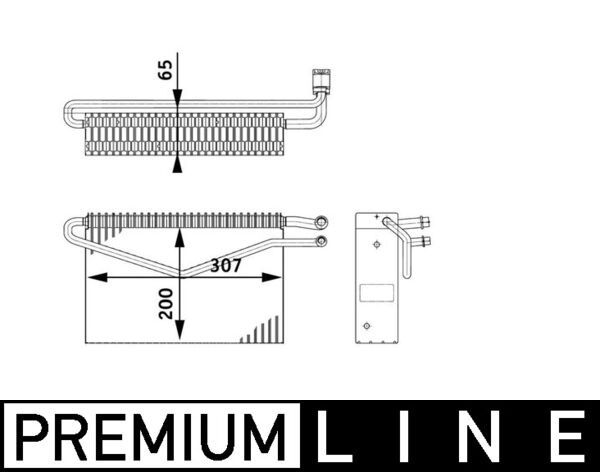 MAHLE AE 67 000P Evaporator, air conditioning