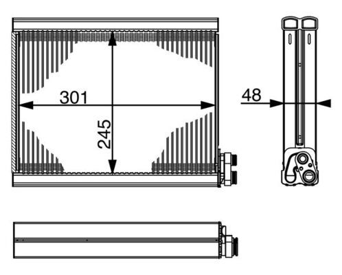 MAHLE AE 71 000S Evaporator, air conditioning