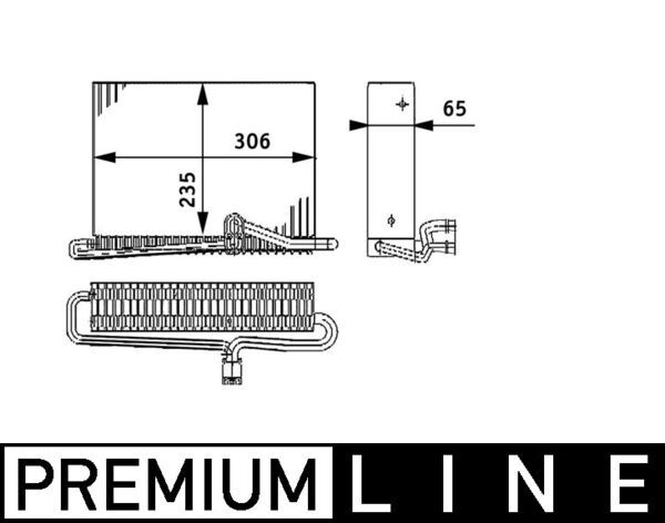 MAHLE AE 74 000P Evaporator, air conditioning