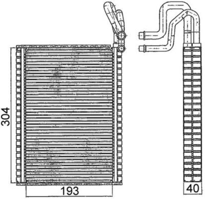 Evaporator, air conditioning MAHLE AE 116 000S