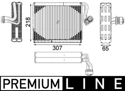 Evaporator, air conditioning MAHLE AE 122 000P