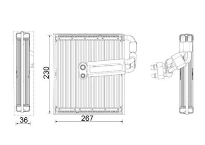 Evaporator, air conditioning MAHLE AE 26 000P