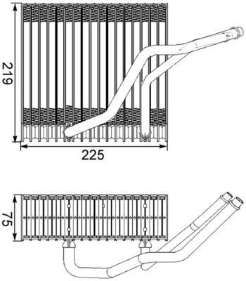 MAHLE AE 38 000S Evaporator, air conditioning