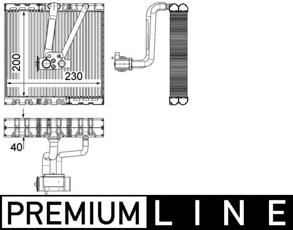 MAHLE AE 93 000P Evaporator, air conditioning