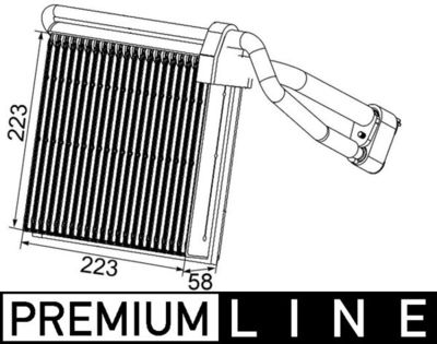 Evaporator, air conditioning MAHLE AE 96 000P