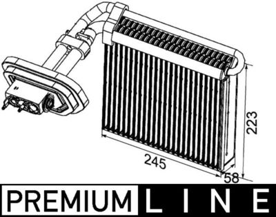 Evaporator, air conditioning MAHLE AE 99 000P