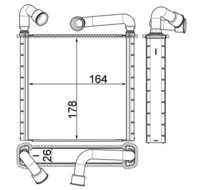 Heat Exchanger, interior heating MAHLE AH 253 000S