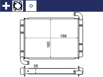 Heat Exchanger, interior heating MAHLE AH 9 000S