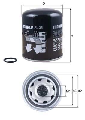 MAHLE AL 35 Air Dryer Cartridge, compressed-air system