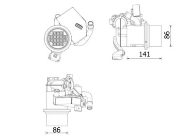 Cooler, exhaust gas recirculation MAHLE CE 14 000P