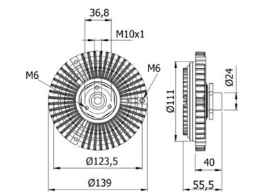 Clutch, radiator fan MAHLE CFC 46 000S