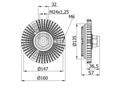 Clutch, radiator fan MAHLE CFC 58 000S