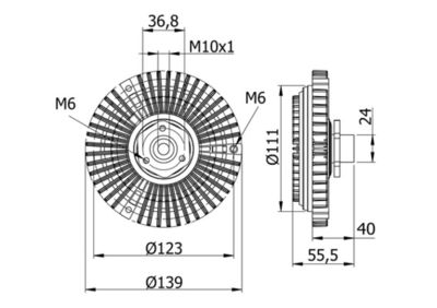 Clutch, radiator fan MAHLE CFC 62 000S