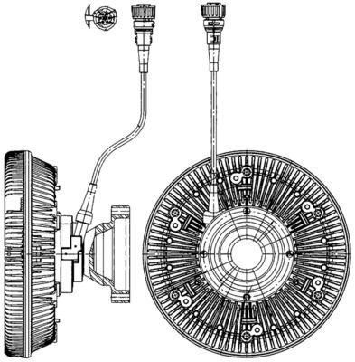 Clutch, radiator fan MAHLE CFC 227 000P