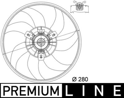 Fan, engine cooling MAHLE CFF 165 000P