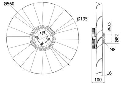 Fan, engine cooling MAHLE CFF 427 000S