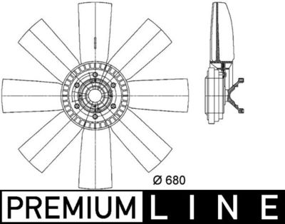 Fan, engine cooling MAHLE CFF 430 000P