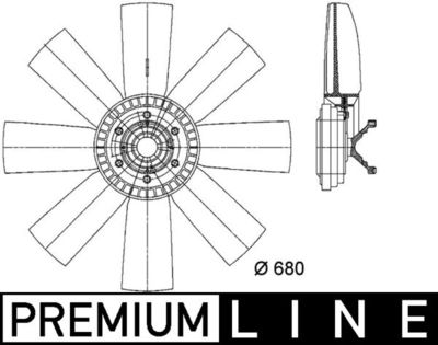 Fan, engine cooling MAHLE CFF 432 000P