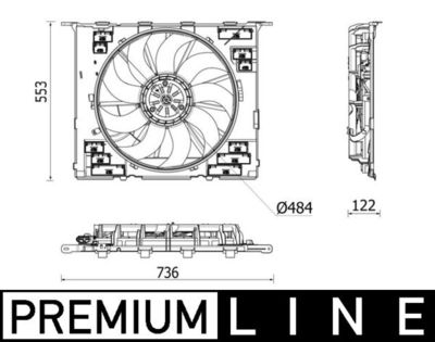 Fan, engine cooling MAHLE CFF 542 000P