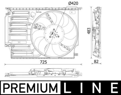 Fan, engine cooling MAHLE CFF 548 000P