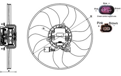 Fan, engine cooling MAHLE CFF 170 000S