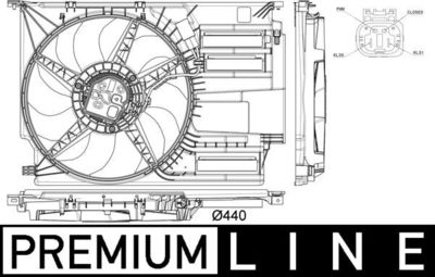 Fan, engine cooling MAHLE CFF 402 000P