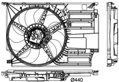 Fan, engine cooling MAHLE CFF 404 000P