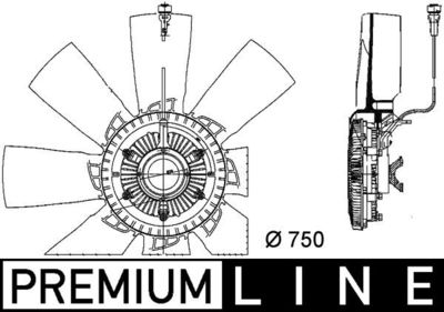 Fan, engine cooling MAHLE CFF 457 000P