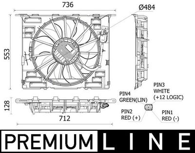 Fan, engine cooling MAHLE CFF 535 000P