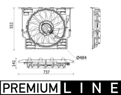 Fan, engine cooling MAHLE CFF 543 000P