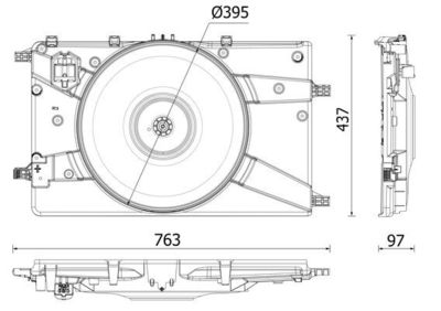 Fan, engine cooling MAHLE CFF 546 000P