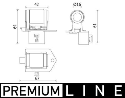 Series resistor, electric motor (radiator fan) MAHLE CFR 8 000P