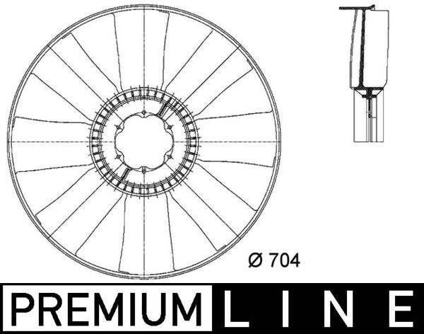 MAHLE CFW 15 000P Fan Wheel, engine cooling