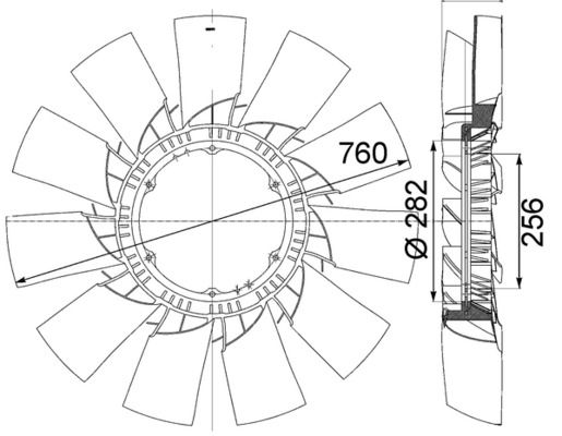 MAHLE CFW 41 000P Fan Wheel, engine cooling