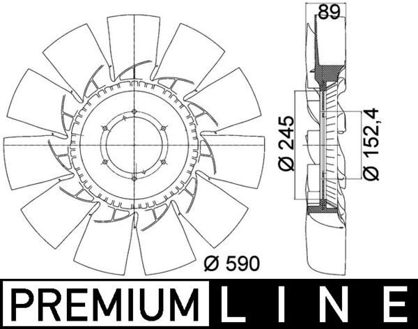 MAHLE CFW 46 000P Fan Wheel, engine cooling