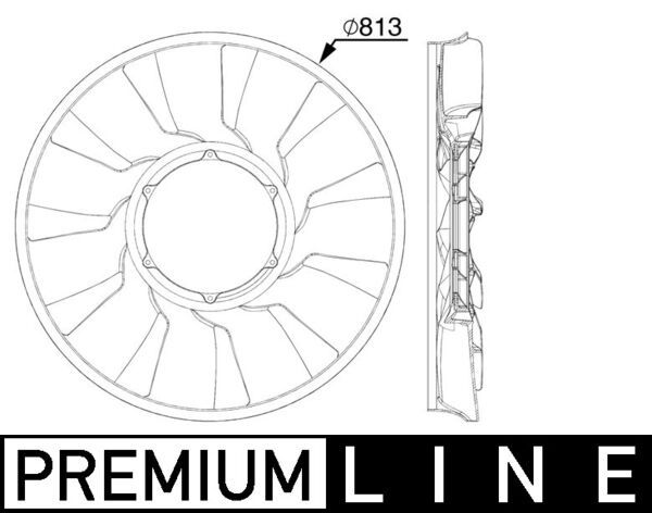 MAHLE CFW 87 000P Fan Wheel, engine cooling