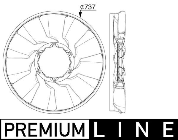 MAHLE CFW 88 000P Fan Wheel, engine cooling