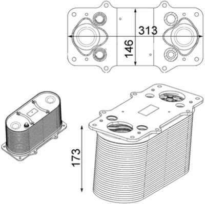 Charge Air Cooler MAHLE CI 232 000P