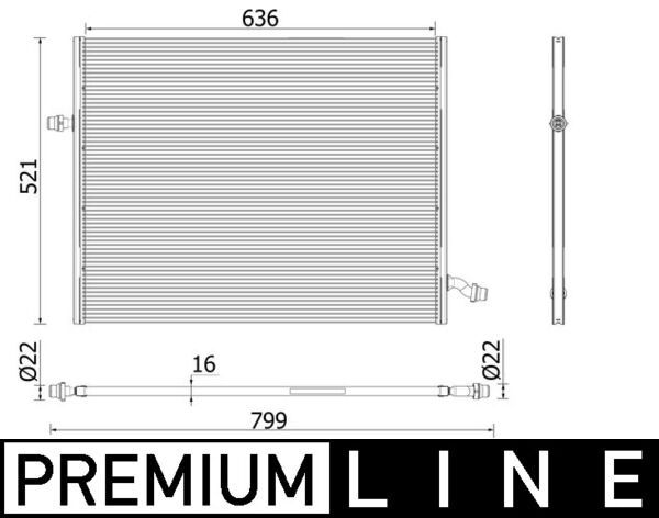 MAHLE CIR 36 000P Low Temperature Cooler, charge air cooler