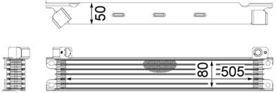 Oil Cooler, engine oil MAHLE CLC 175 000S