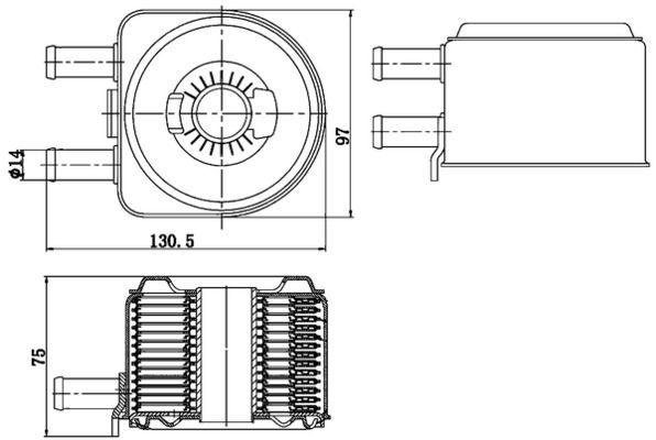 MAHLE CLC 176 000S Oil Cooler, engine oil