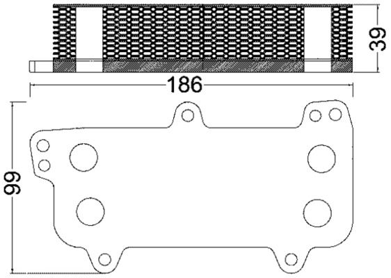 MAHLE CLC 187 000S Oil Cooler, engine oil