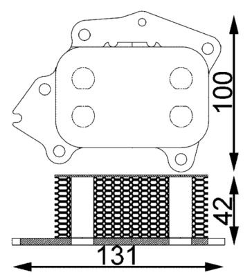 MAHLE CLC 194 000S Oil Cooler, engine oil