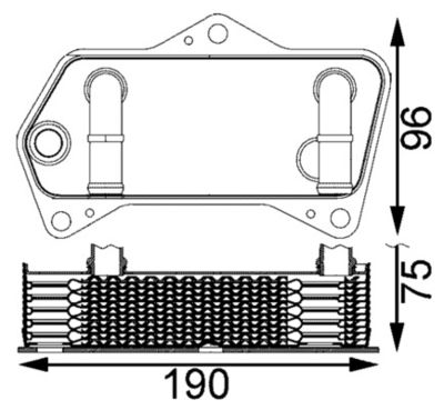 Oil Cooler, automatic transmission MAHLE CLC 202 000S