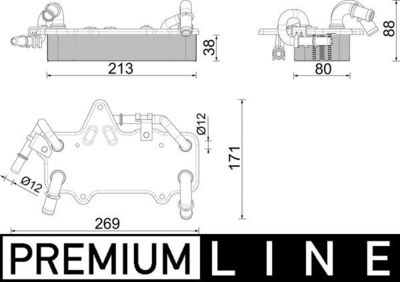 Oil Cooler, automatic transmission MAHLE CLC 283 000P