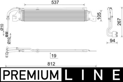 Oil Cooler, automatic transmission MAHLE CLC 288 000P