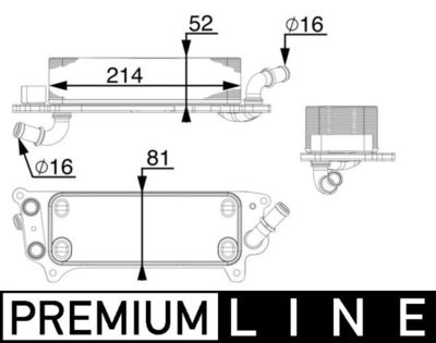 Oil Cooler, automatic transmission MAHLE CLC 77 000P