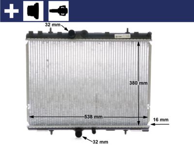 Radiator, engine cooling MAHLE CR 1501 000S